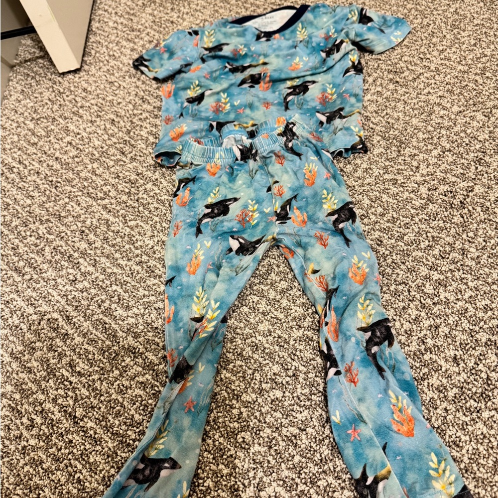 Bamboo Blue Whale Print Pajama Set